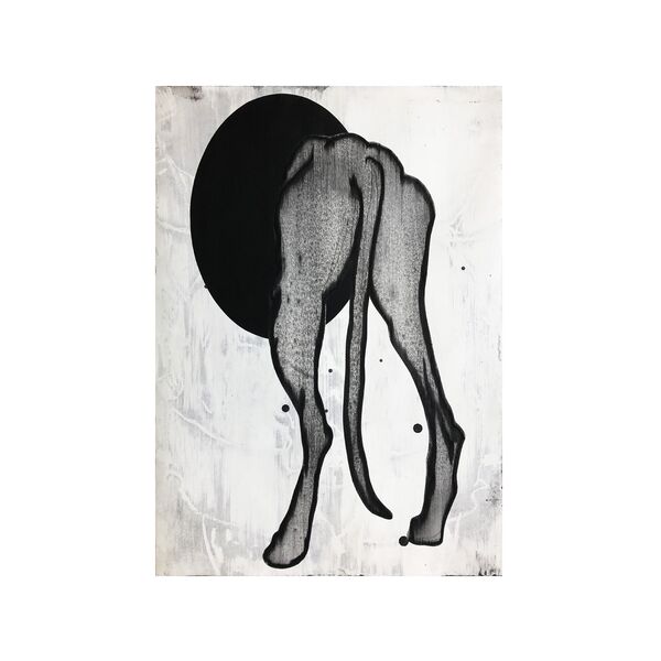 Luc Palmer / 2021_P18 / Ölkreide und Öl auf Papier, collagiert / 70 x 50 cm